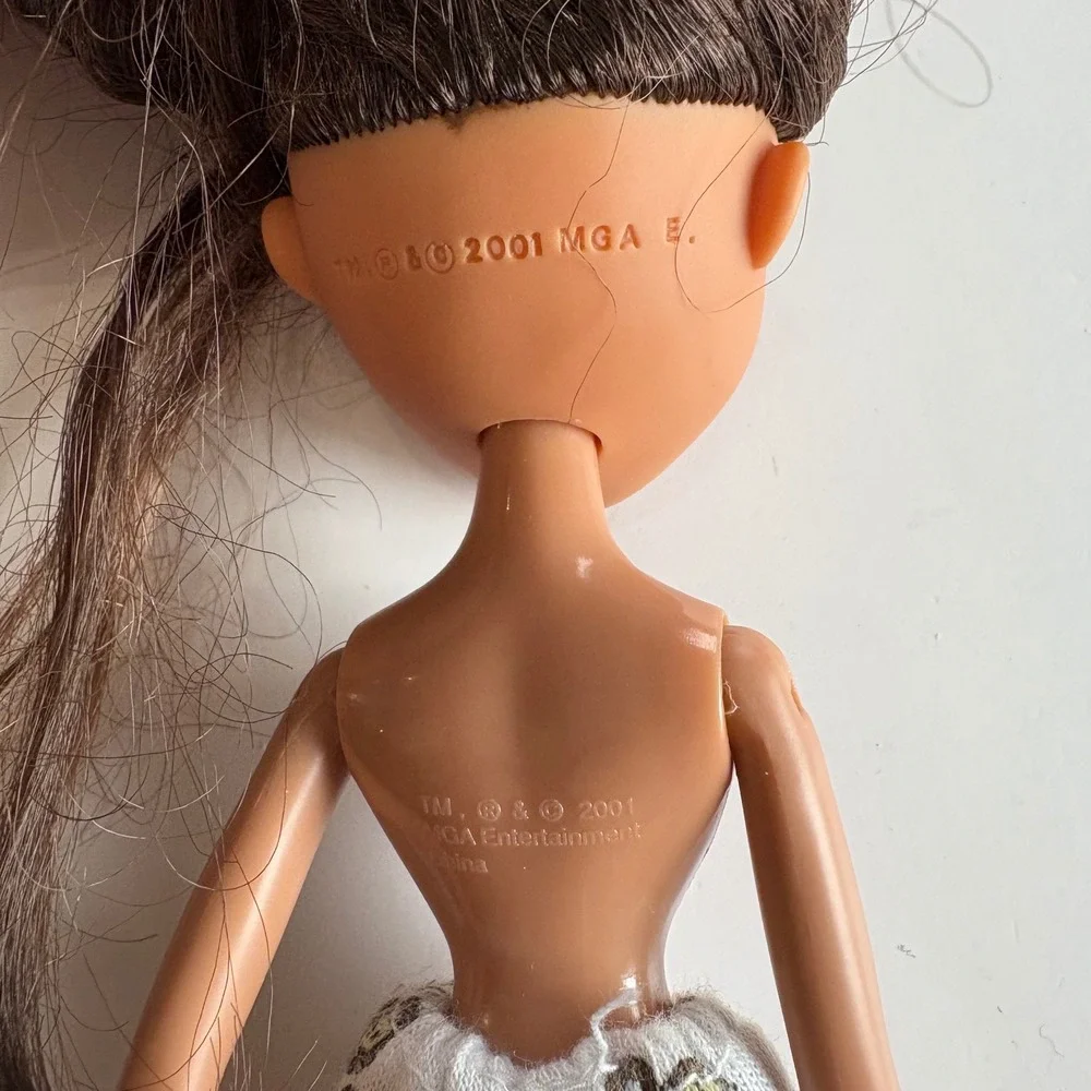 Bratz Yasmin Doll 2001‎ MGA Entertainment Brown Hair Monkey Pajama Pants Y2K